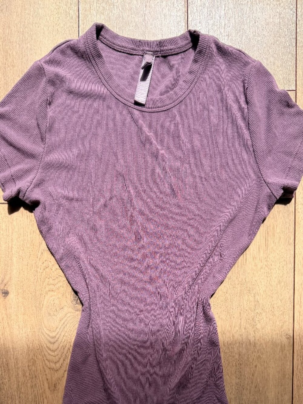 SKIMS Purple Mauve Fitted Ribbed T-Shirt
